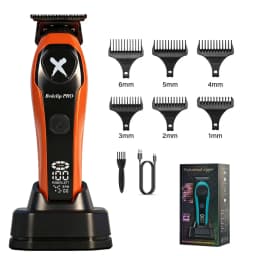 NewProfessional BRDCLIP Cordless Hair Trimmer DLC Ceramic Blade 1200mAH Battery LCD Speed Battery Indicator Barber Grooming Tool