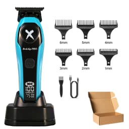NewProfessional BRDCLIP Cordless Hair Trimmer DLC Ceramic Blade 1200mAH Battery LCD Speed Battery Indicator Barber Grooming Tool