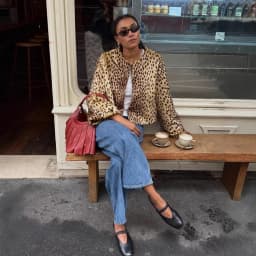 UNITIM Women Faux Fur Leopard Jacket Round Neck Long Sleeve Button Front Coats Spring Edgy Women Outerwear Lady Vintage Outwear