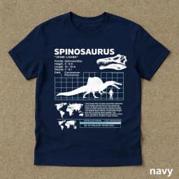 T-shirts with Spinosaurus data sheets 90s retro graphic T-shirts vintage Spinosaurus T-shirts unisex adult T-shirts