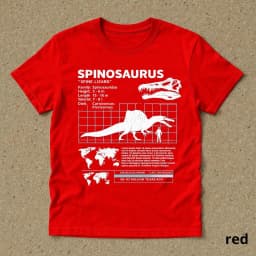 T-shirts with Spinosaurus data sheets 90s retro graphic T-shirts vintage Spinosaurus T-shirts unisex adult T-shirts
