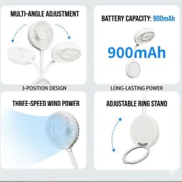 Creative Magnetic Desktop Mini Fan Outdoor Portable Handheld Folding Fan Magnetic Mini Fan