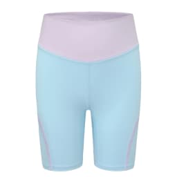 Girls' Color Block Cycling Shorts – High Waist Stretchy Bike Shorts for Running Sports 4-14Y