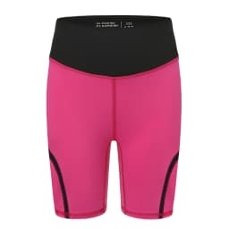 Girls' Color Block Cycling Shorts – High Waist Stretchy Bike Shorts for Running Sports 4-14Y