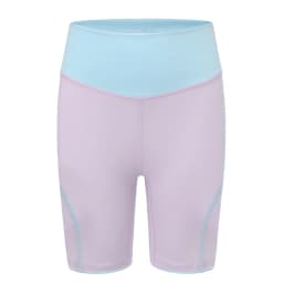 Girls' Color Block Cycling Shorts – High Waist Stretchy Bike Shorts for Running Sports 4-14Y