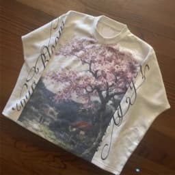 Casual Retro Fashion Floral Letter Printing Street Trend Unisex Style Retro Loose Long T-shirt Y2K style