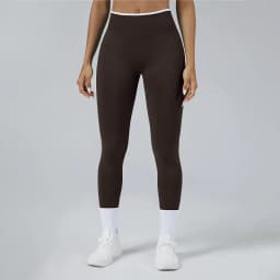 Women's Seamless High Waist Yoga Leggings White Edge Waist Solid Color Hip Lifting Tight Sports Pants for Gym Running Exercise