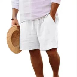 2025 New Men Spring Summer Quality Trousers Mens Cotton Hemp Breathable Comfortable Casual Home Straight Pants Linen Men's Pants
