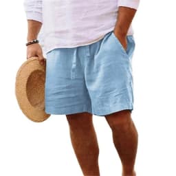 2025 New Men Spring Summer Quality Trousers Mens Cotton Hemp Breathable Comfortable Casual Home Straight Pants Linen Men's Pants
