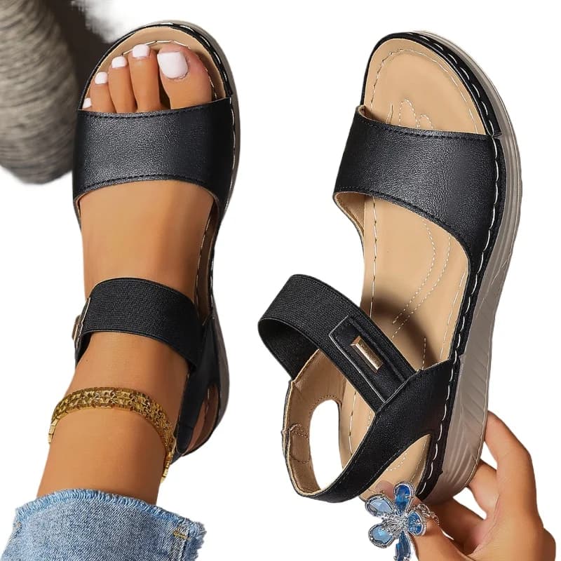 2026 New Women's Summer Casual Wedge Sandals Lightweight Platform Walking Sandals Woman Plus Size Comfort Non Slip Beach Shoes