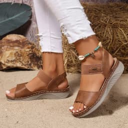 2026 New Women's Summer Casual Wedge Sandals Lightweight Platform Walking Sandals Woman Plus Size Comfort Non Slip Beach Shoes