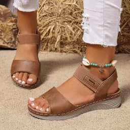 2026 New Women's Summer Casual Wedge Sandals Lightweight Platform Walking Sandals Woman Plus Size Comfort Non Slip Beach Shoes