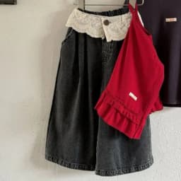 UNITIM 2-8Yrs Kids Girls Jeans Loose Lace Patchwork Children Girls Straight Pants Casual Trendy Infant Babys Girls Denim Pants