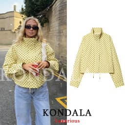 KONDALA Casual Polka Dot Women Suits Oversized Bomber Jackets Mini Shorts Fashion 2026 Spring Summer Y2K Girl Holiday Beach Set