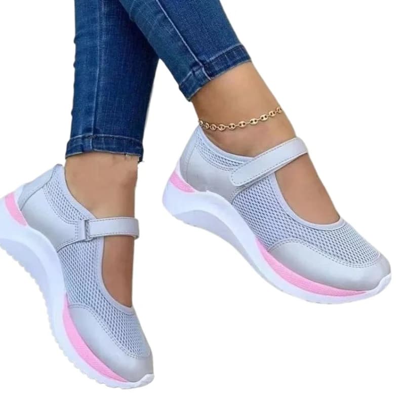 2026 Fashion Outdoor Breathable Mesh Vulcanized Sneakers Women's Shoes Flats Casual Platform Travel Walking Footwear Large Size