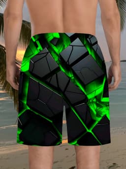 New Hot Selling Fashion Personalized 3D Geometric Beach Style 3D Printed Street Casual Y2k Shorts for The Summer of 2026
