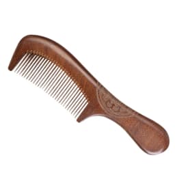 Golden Silk Sandalwood Massage Comb: Anti-static Meridian Hair Care Tool. Thickened Carved Wooden Design, Multi-spec
