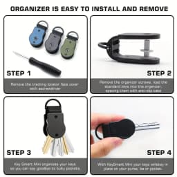 Compact Key Organizer Holder Metal Key Chain Minimalist Key Case for 1-5 Keys Secure Storage