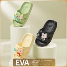 2026 Summer Children Slippers EVA Soft Soled Bathroom Slippers Girl Cartoon Anti Slip Slippers 3-12 Years Old Boys Home Slippers