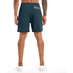 TENJOY Men's 2-in-1 Running Shorts 5-inch or 7-inch Quick-Drying Fitness Shorts Men with Mobile Pocket