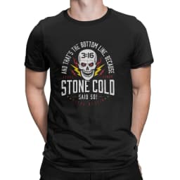 Stone Cold Steve Austin Said So 80000000 T-Shirt for Men Crew Neck Pure Cotton T Shirt Short Sleeve Tees Printing Clothes