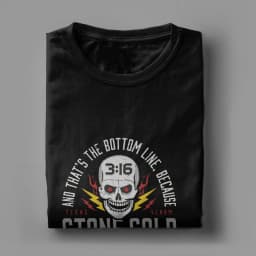 Stone Cold Steve Austin Said So 80000000 T-Shirt for Men Crew Neck Pure Cotton T Shirt Short Sleeve Tees Printing Clothes
