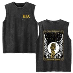 Brothers in Arms Skeleton Vintage Acid Washed Tank Tops T Shirts Men Women Clothing Casual Oversized Sleeveless Vest T-shirts