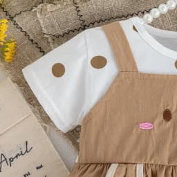 Baby Dress Summer Cartoon Cute Short-Sleeved Baby Girl Dress Sweet Beach Children's Dress Baby Girl Clothing