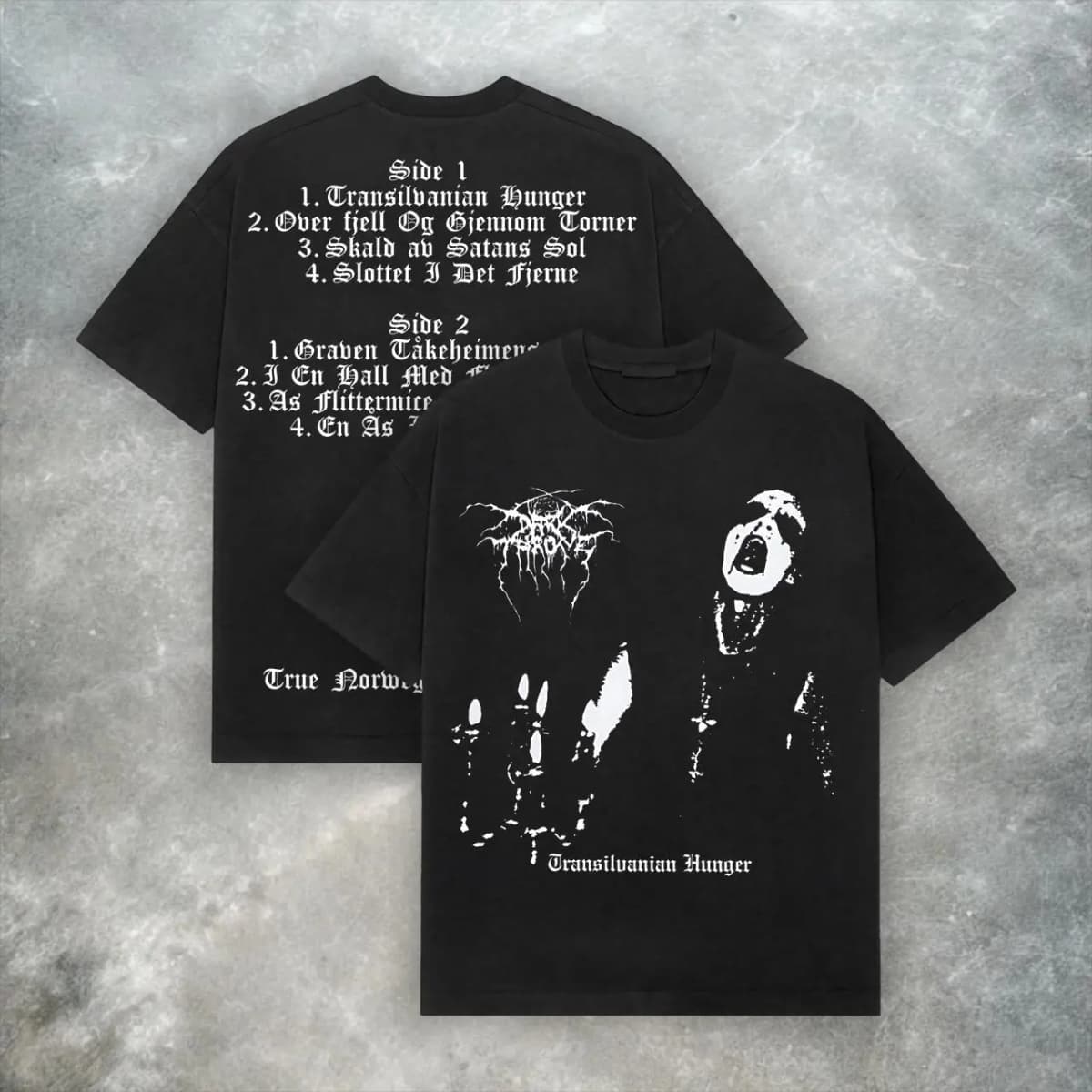 2026 New Darkthrone Transylvanian Hunger Tee Y2K Black Metal Band Summer Men's and Women's Breathable T-shirt Top