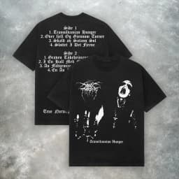 2026 New Darkthrone Transylvanian Hunger Tee Y2K Black Metal Band Summer Men's and Women's Breathable T-shirt Top