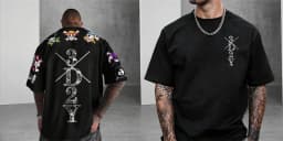 2026 New One Piece Anime Skeleton Print Men's T-shirt Summer Short Sleeve Graphic Tee Streetwear Hip Hop Fashion Y2k Clothes