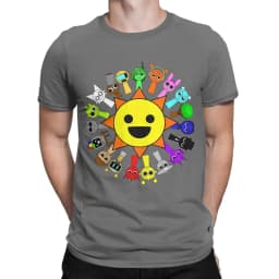 Funny Sprunki Toys Around Mr Sun T-Shirts Men Women Round Collar Cotton T Shirts Short Sleeve Tees New Arrival Clothing