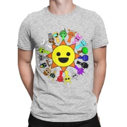 Funny Sprunki Toys Around Mr Sun T-Shirts Men Women Round Collar Cotton T Shirts Short Sleeve Tees New Arrival Clothing
