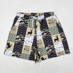 Wholesale Boutique Adult Men Camo Swimming Trunks Beachwear Man Ducks Deer Hunting Shorts Summer Swimwear Pocket Clothing