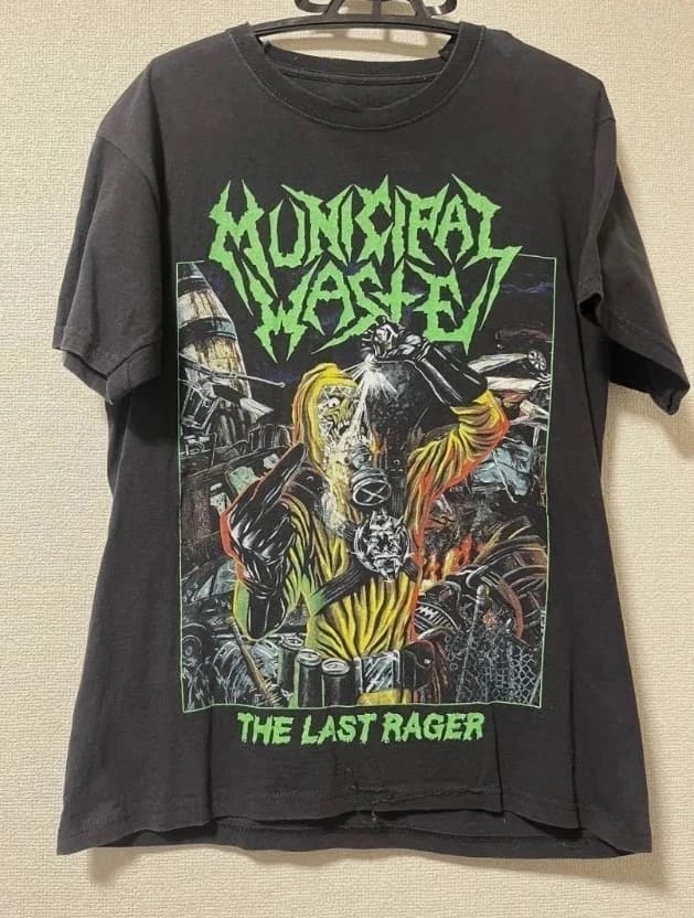 Municipal Waste Band Basic Black Short Sleeve Unisex T shirt Vtg