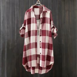Women's Plaid Shirt Casual Blouses Woman Tops for Women Long Sleeve Long Sleeve Shirts Chic Blouse Check Linen Cotton Clothing
