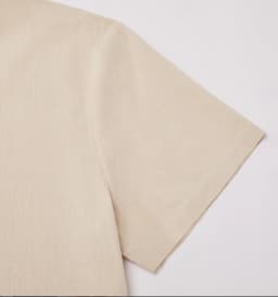 Summer Men's Casual Beige Henley Tee Notch V-Neck Short Sleeve Slim Fit Daily Top