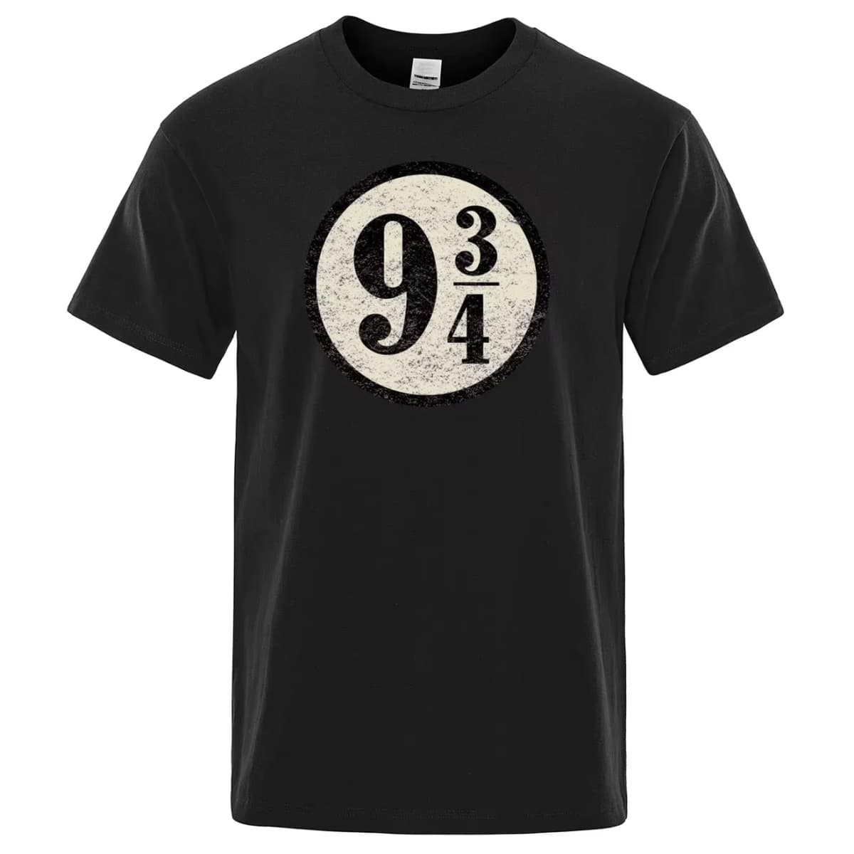 Vintage Platform Nine And Three Quarters T Shirt For Men Swag Train 934 T-shirt Short Sleeves Tshirt O-Neck Tops Tees Shirts