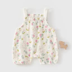 2026 Summer Baby Rompers 0-24M Cartoon Dogs Girls One Piece Cute Infant Strapless Jumpsuit Sweet Toddler Clothes