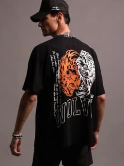 DS Wolf Head Loose Fitness Training Gym Leisure T-Shirt Men's and Women's Luxury Brand