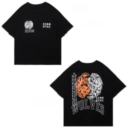 DS Wolf Head Loose Fitness Training Gym Leisure T-Shirt Men's and Women's Luxury Brand