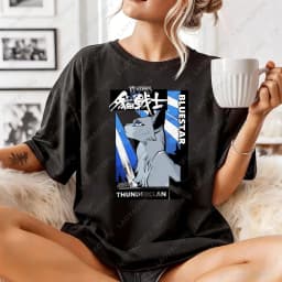 Warrior Cats Nightclouds Time Erin Hunter Cat Graphic Unisex Cotton T-Shirt Fashion Casual Summer Trendy Top