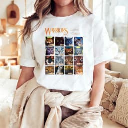 Warrior Cats Nightclouds Time Erin Hunter Cat Graphic Unisex Cotton T-Shirt Fashion Casual Summer Trendy Top
