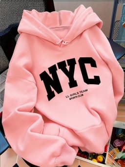 Women'S Light NYC Pattern Hooded Sweatshirt Oversized Comfortable Fabric Fashion Casual HipHop Sweatshirt Harajuku Unisex