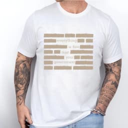 T Shirt for Men Summer Fashion Everything Is Fine Trust Your Government Meme Tees 2026 Short Sleeve Men T-shirt Adult Humor Tops