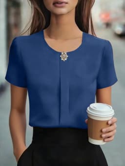 Temperament Loose Woman Shirt Fashion Casual Blouse Elegant short Sleeve Woman Shirt Holiday Weekend Top