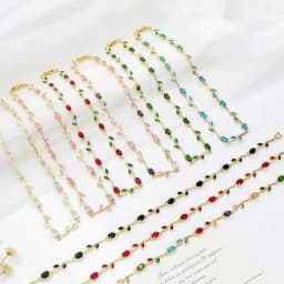14K Gold Plated Colorful Crystal Zircon Leaf Vine Necklace for Women Multicolor Gemstone Flower Necklace Fashion Jewelry Gift