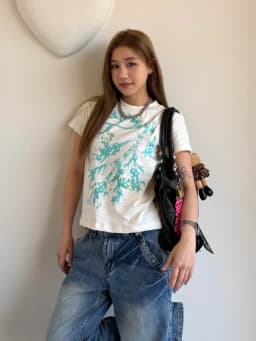 Tonngirls Korean Style T-shirt Women Short Sleeve Print Graphic Tops Streetwear Y2k Vintage Tops Japanese 2000s Tshirts E-girls