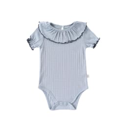 Baby Girls' Summer Triangular Bodysuit Pure Cotton Ruffled Collar Thin Infant Outfit Trendy Clothing for Baby Girls