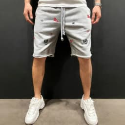 Spring Summer Mens Cotton loose Shorts Streetwear Bodybuilding Embroidered casual Short pants Jogger sports Tiger head Shorts